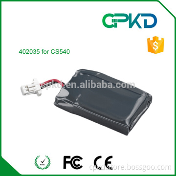 3.7V Lipo battery 140mah capacity for CS540 replacement battery